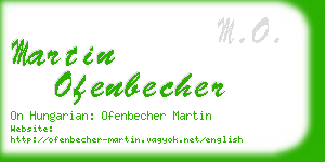 martin ofenbecher business card